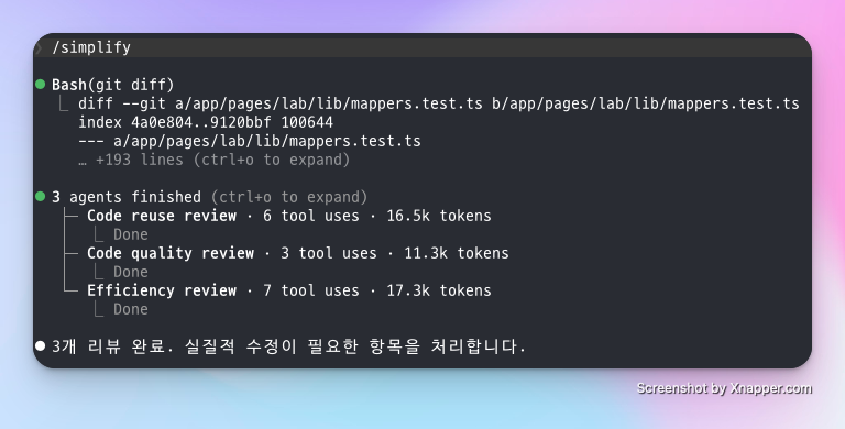 simplify 실행 예시